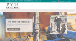 Desktop Screenshot of pecosfuneralhome.com
